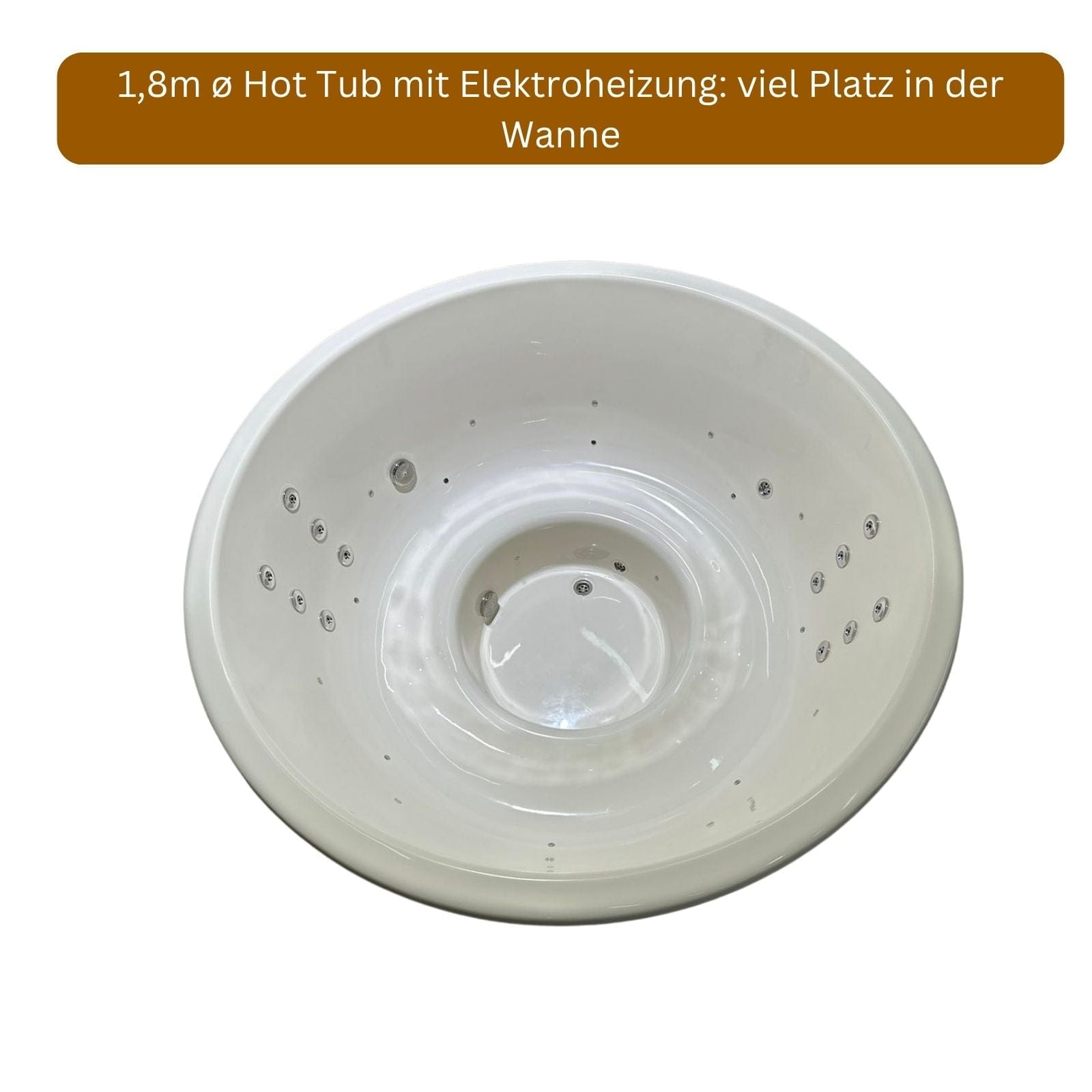 runder Hot Tub mit Elektroheizung