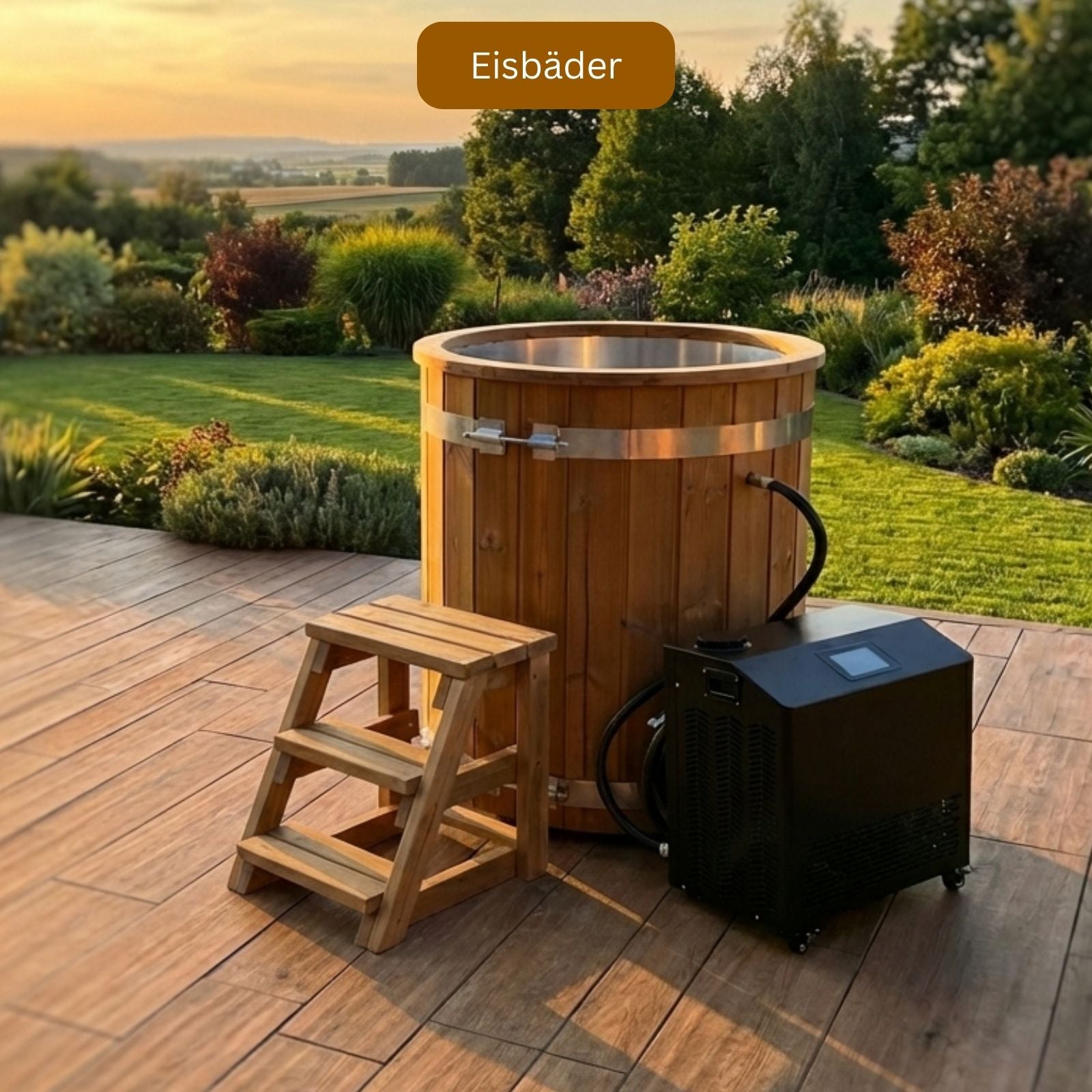 Eisbäder, cold tubs, cold plunge, Tauchbäder