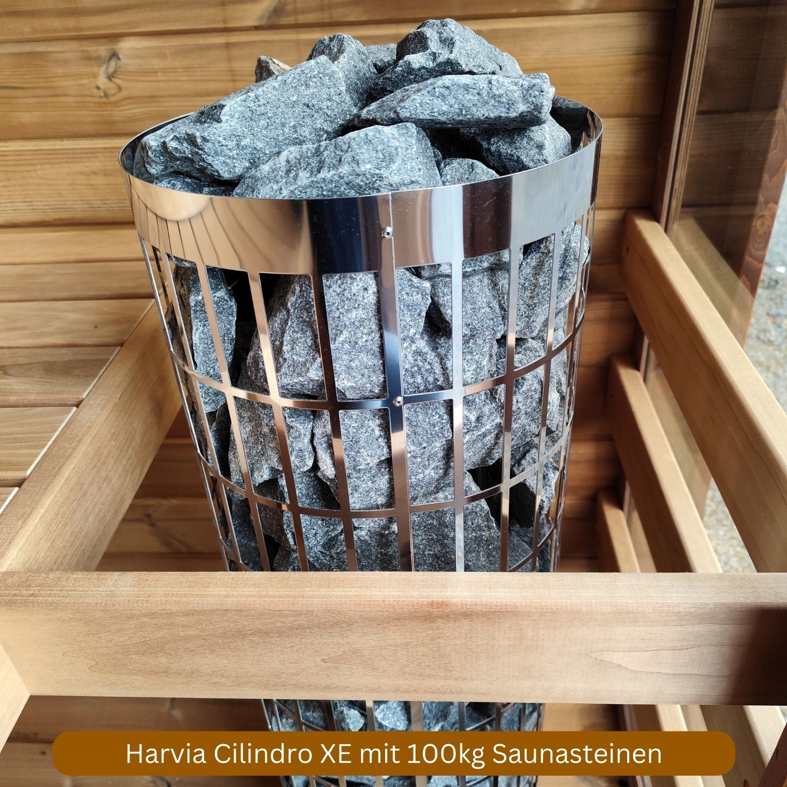 Harvia Cilindro E mit 100kg Saunasteinen