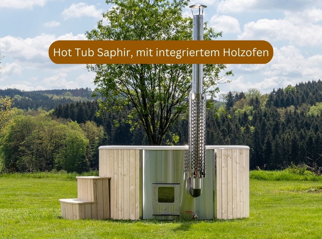 Hot Tub Holzklusiv Saphir mit integriertem Holzofen