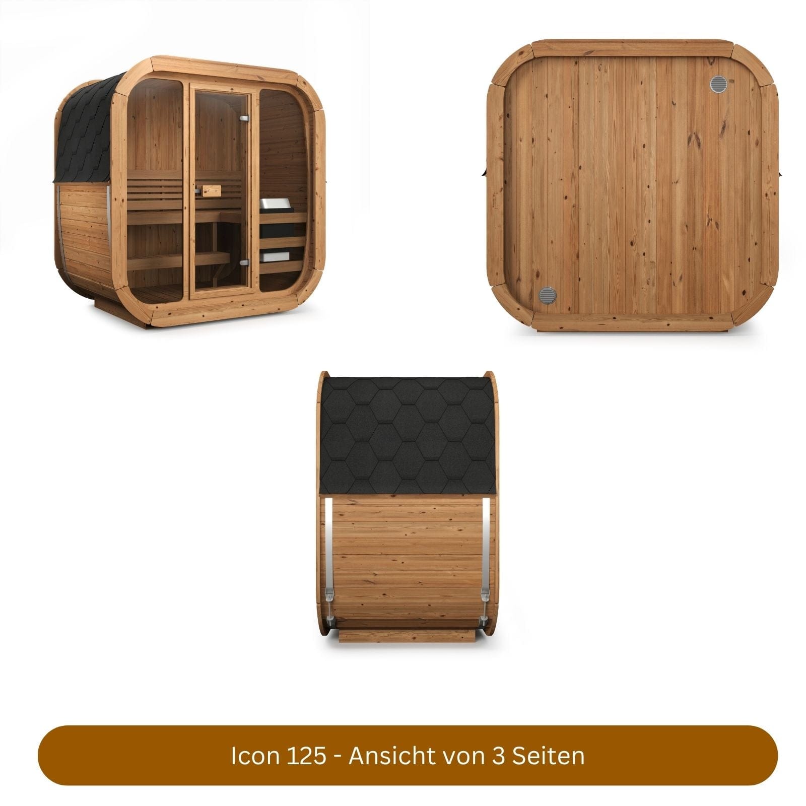 Mini Cube-Sauna "Icon 125" – Dein privates Kraftwerk auf 2,56 m²